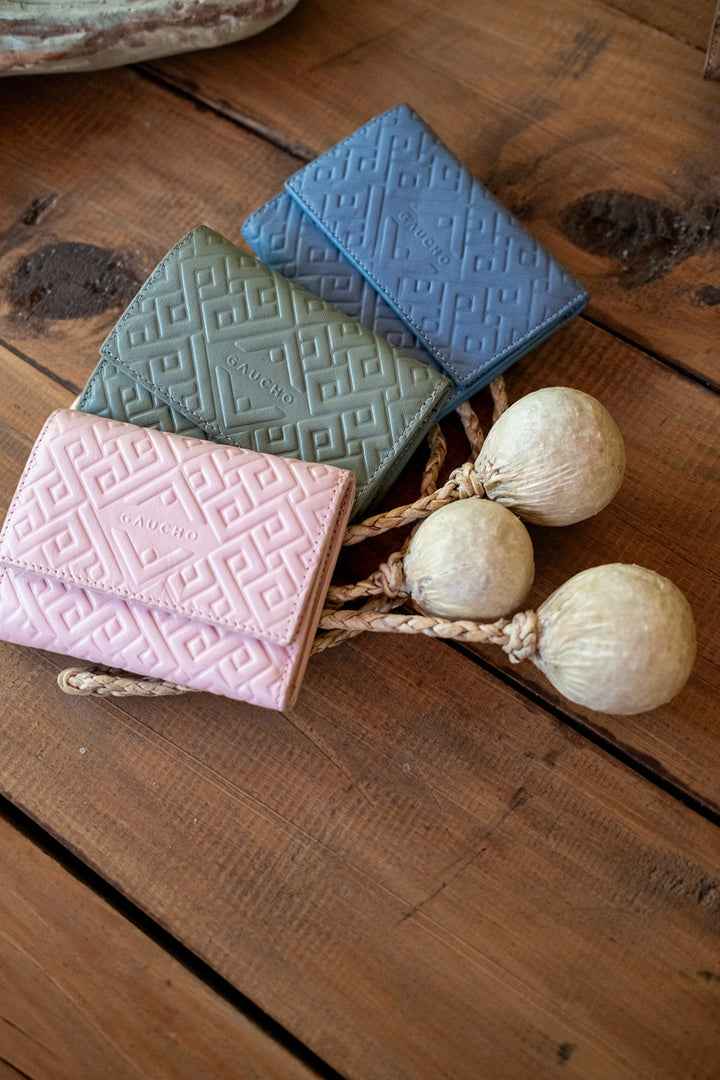 Tigre Tri-Fold Wallet in Light Blue