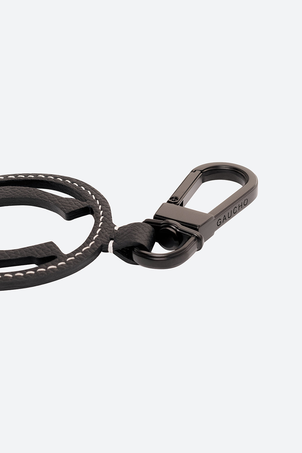 Lucky Horseshoe Charm in Black, with Black Hardware