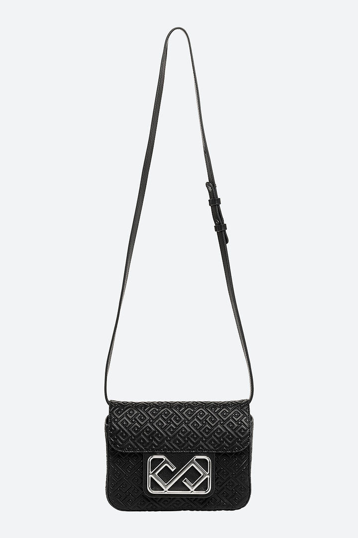 Soledad Leather Belt Bag in Black, with Polished Chrome Hardware