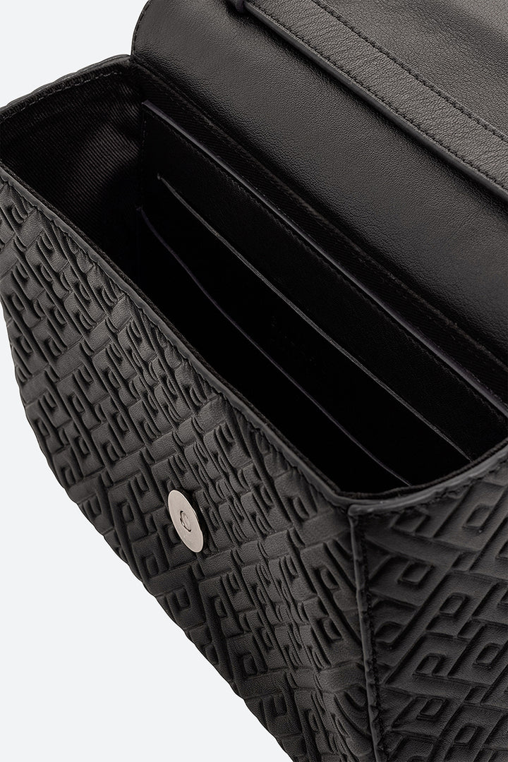 Soledad Leather Belt Bag in Black, with Polished Chrome Hardware