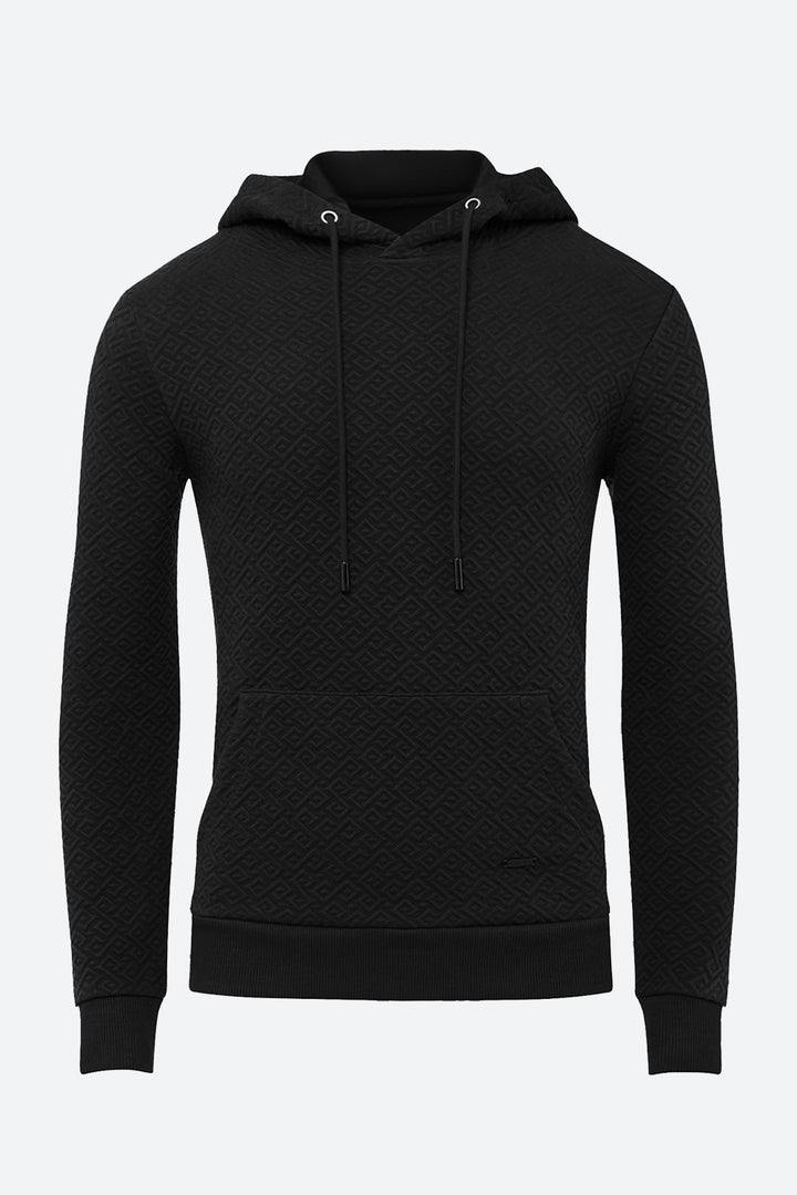 Men's Gorriti Gaucho Pattern Hoodie in Black