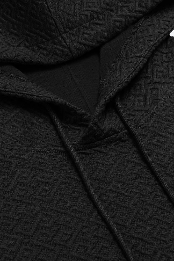 Men's Gorriti Gaucho Pattern Hoodie in Black