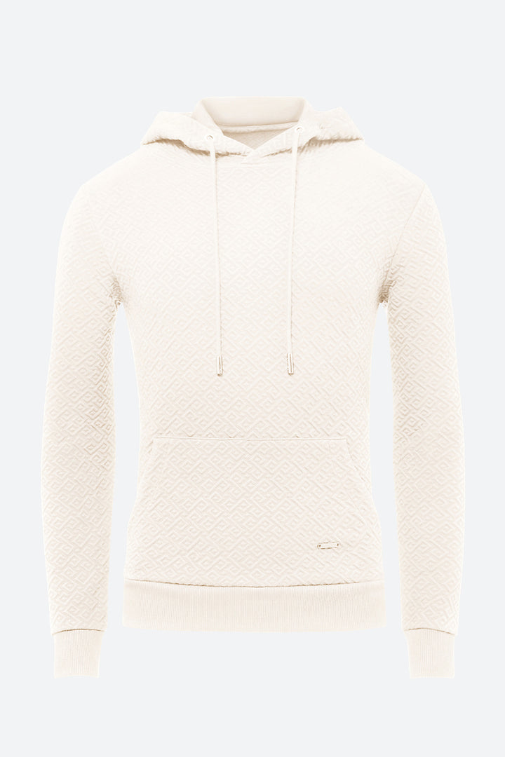 Men's Gorriti Gaucho Pattern Hoodie in Cream