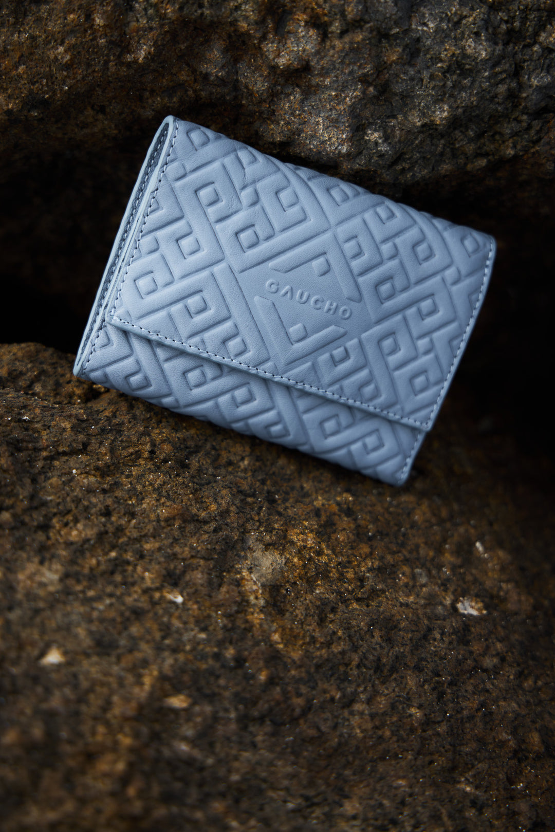 Tigre Tri-Fold Wallet in Light Blue