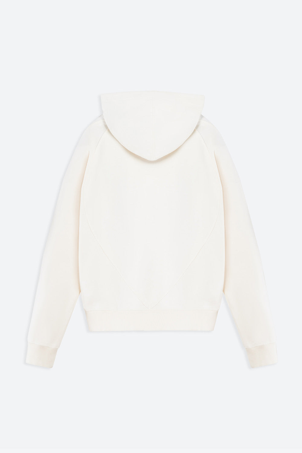 White hoodie on a light gray background