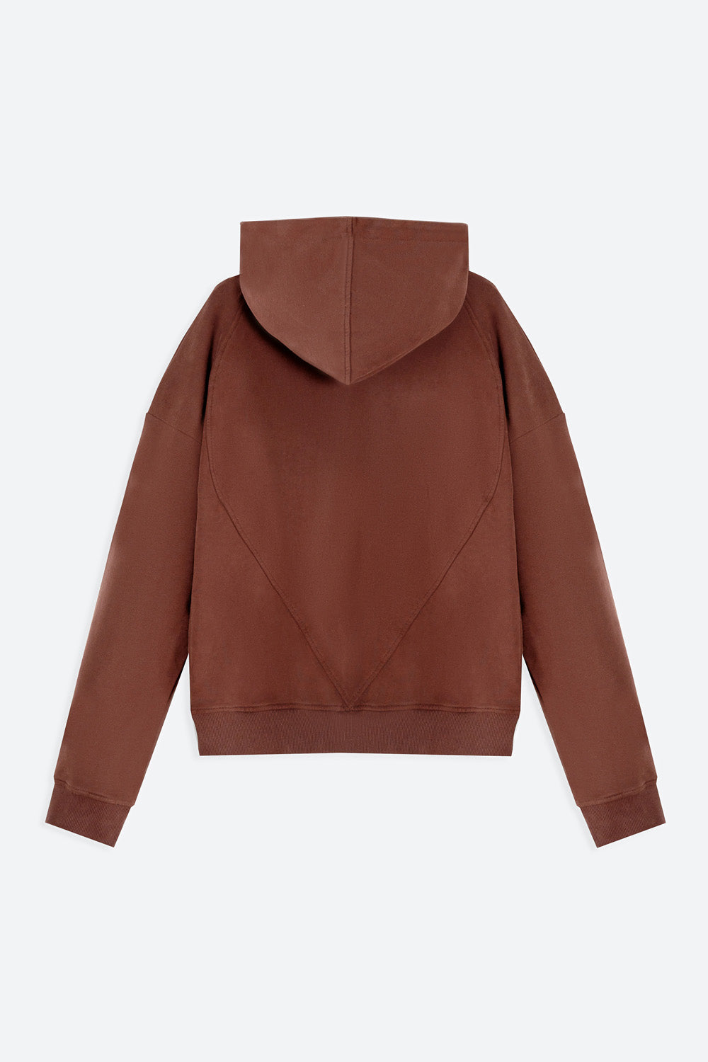 Brown hoodie on a white background