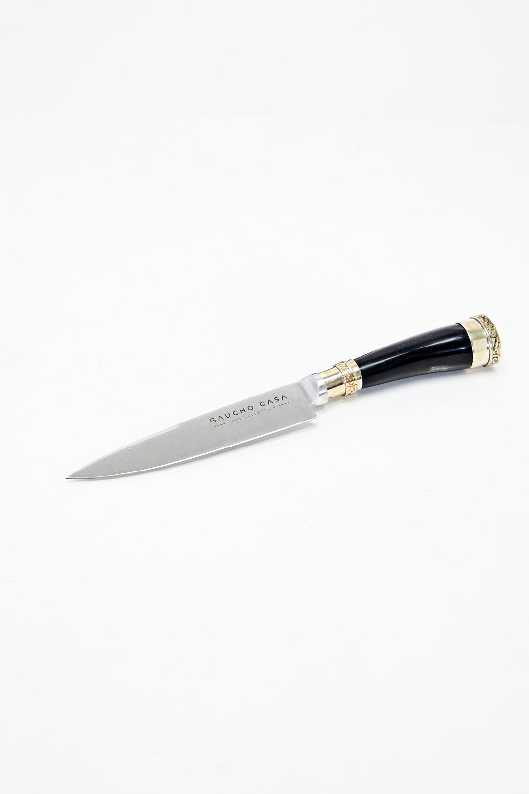 Tandil Asado Knife - Cow Horn & Nickel-Silver Handle with Snakeskin Sheath