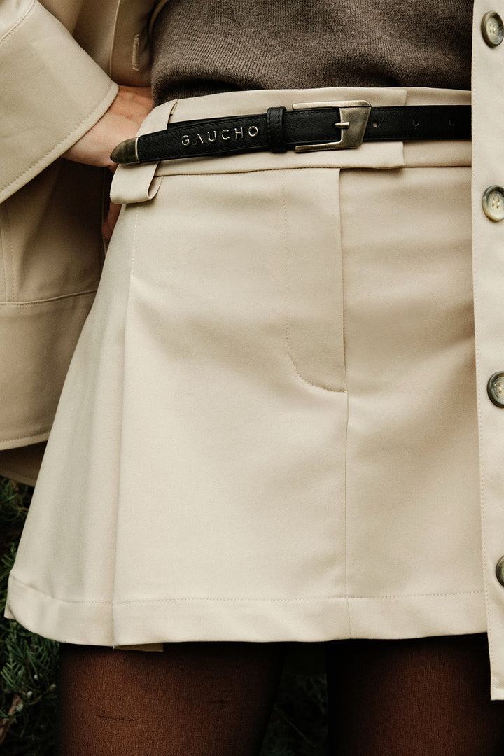 Ester Heartbeat Thin Belt in Black