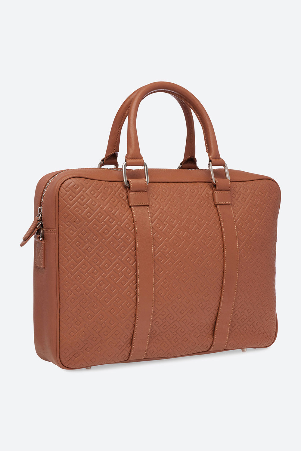 Lobos Briefcase Embossed in Cognac