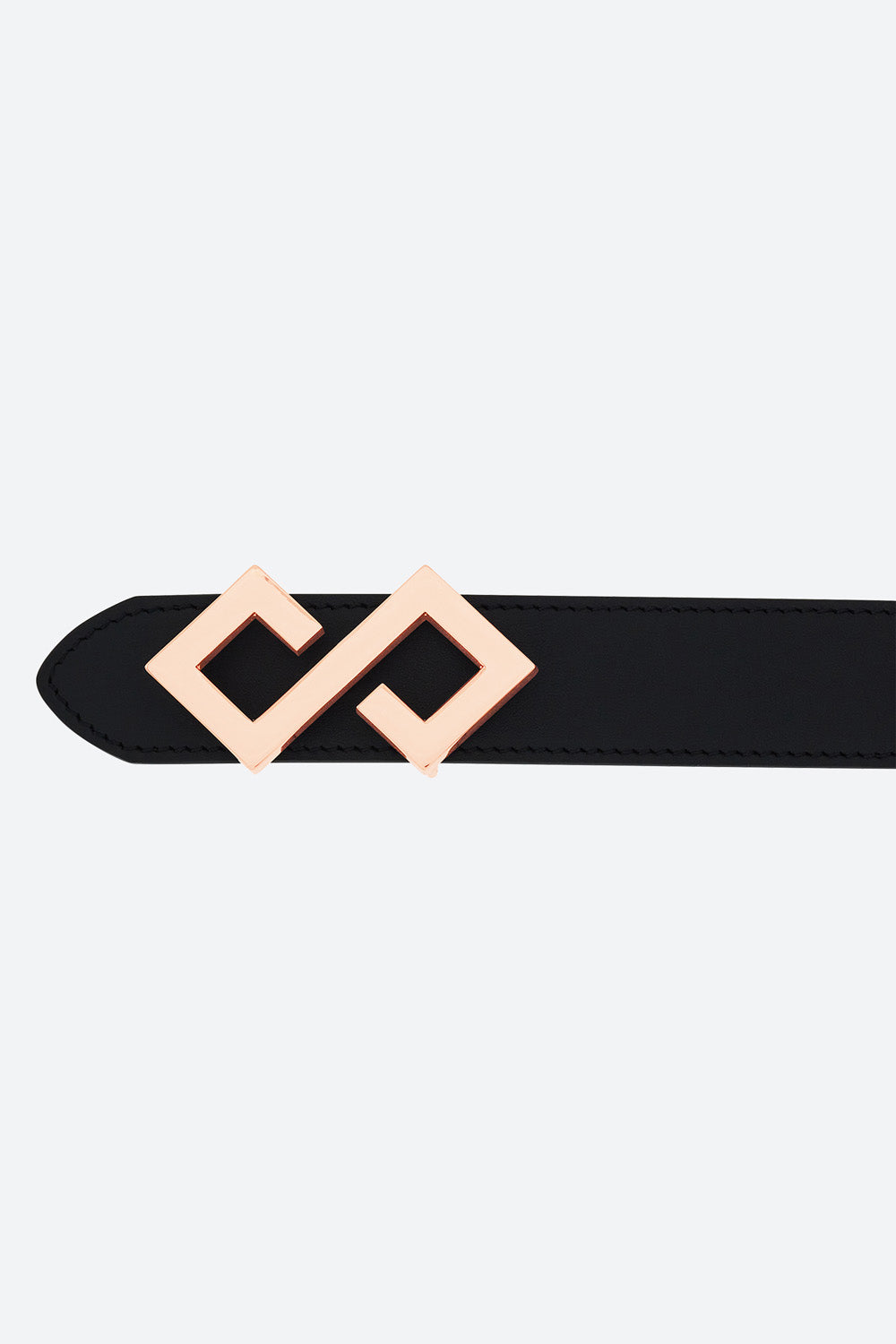 Men's Alvear Belt in Black, Rose Gold-toned Buckle