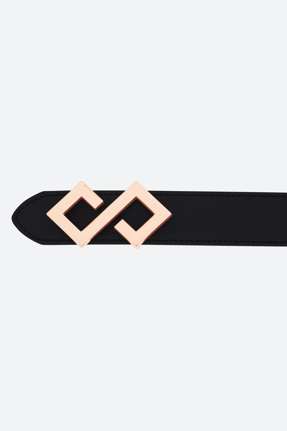 Women's Alvear Belt in Black, Rose Gold-toned Buckle