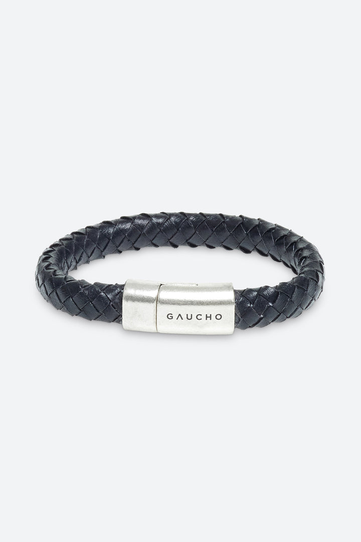 Braided Leather Bracelet in Black