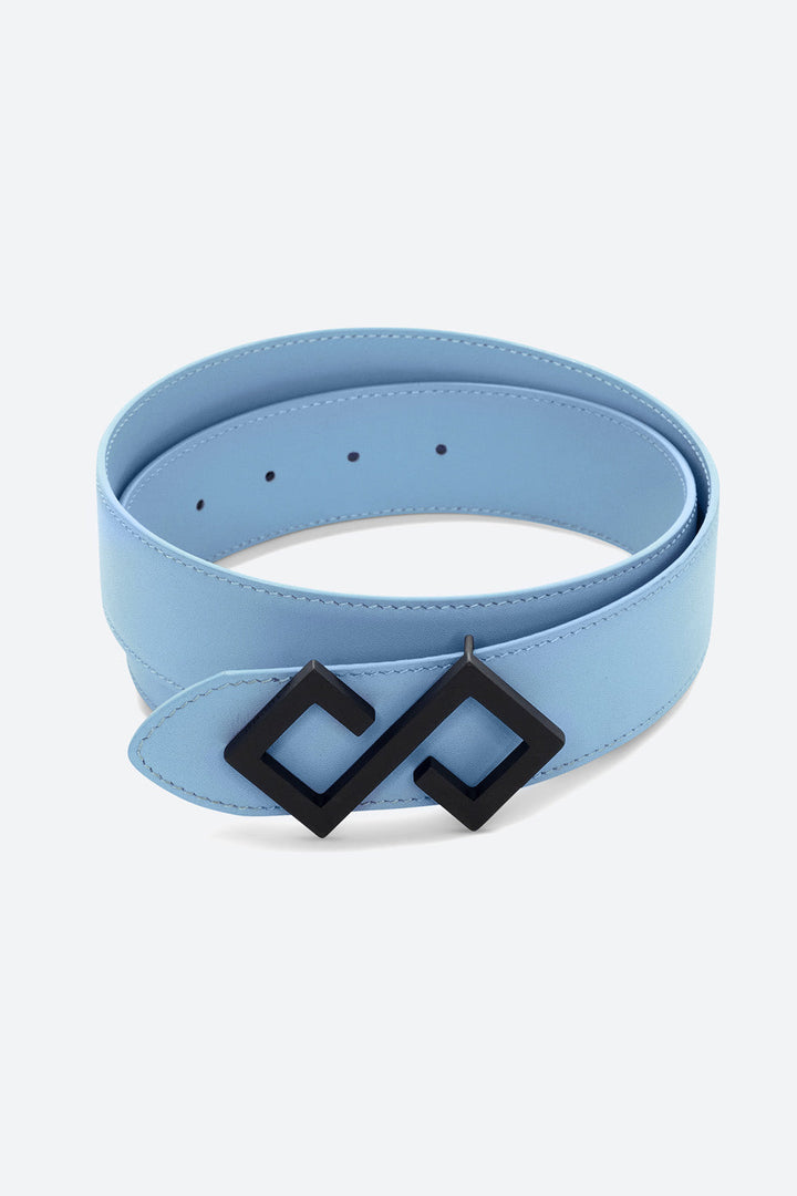 Women's Alvear Belt in Sky Blue, Matte Black Buckle