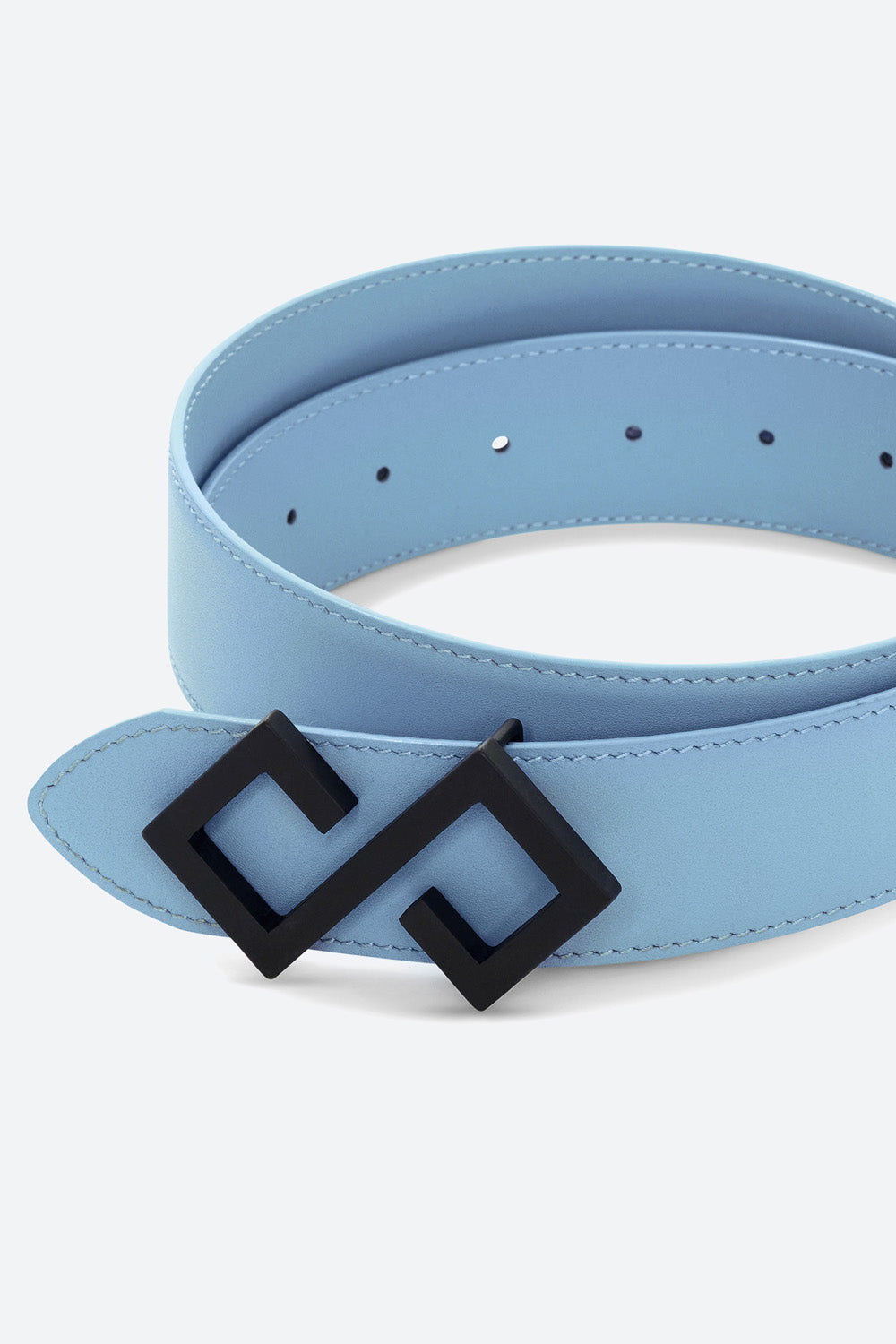 Women's Alvear Belt in Sky Blue, Matte Black Buckle