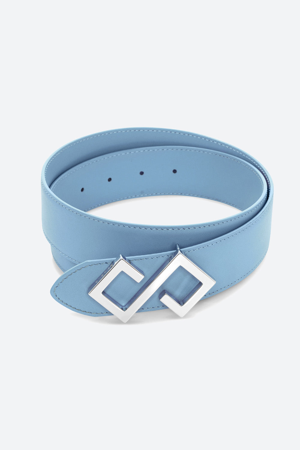 Women's Alvear Belt in Sky Blue, Silver Buckle