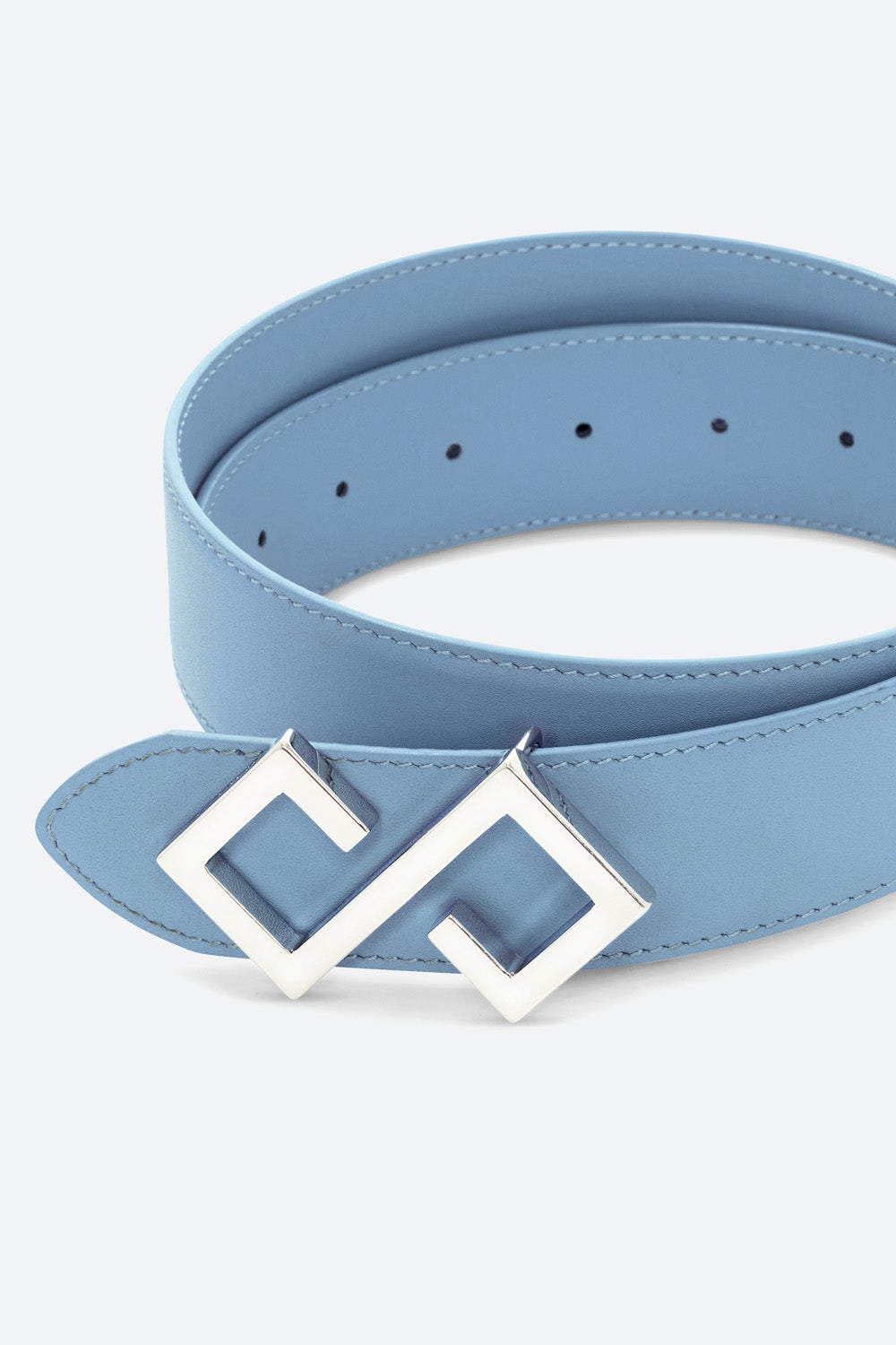 Women's Alvear Belt in Sky Blue, Silver Buckle