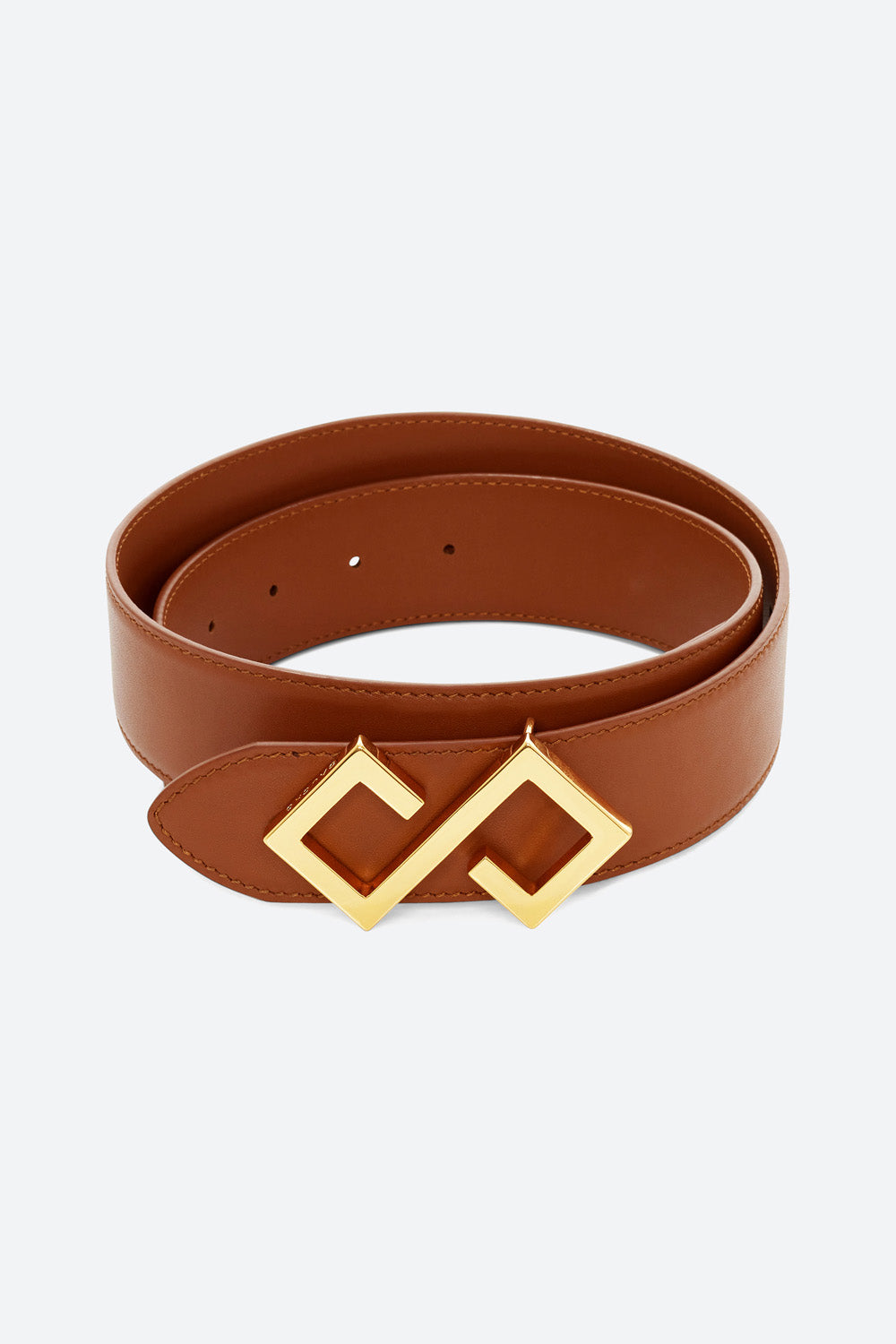 Women's Alvear Belt in Cognac, Gold-toned Buckle