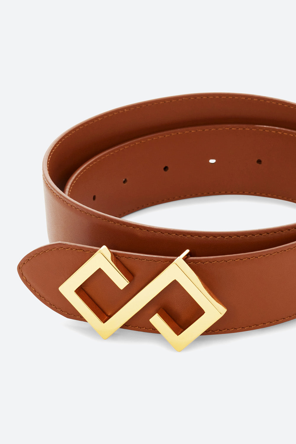 Women's Alvear Belt in Cognac, Gold-toned Buckle