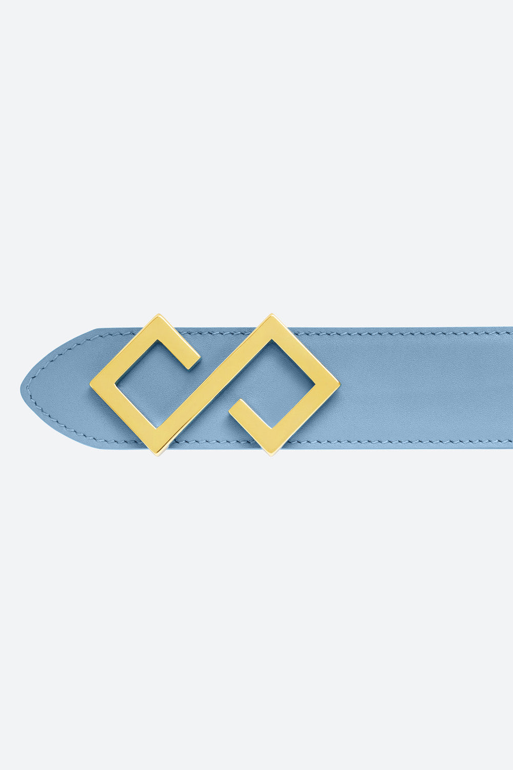 Women's Alvear Belt in Sky Blue, Brass Buckle