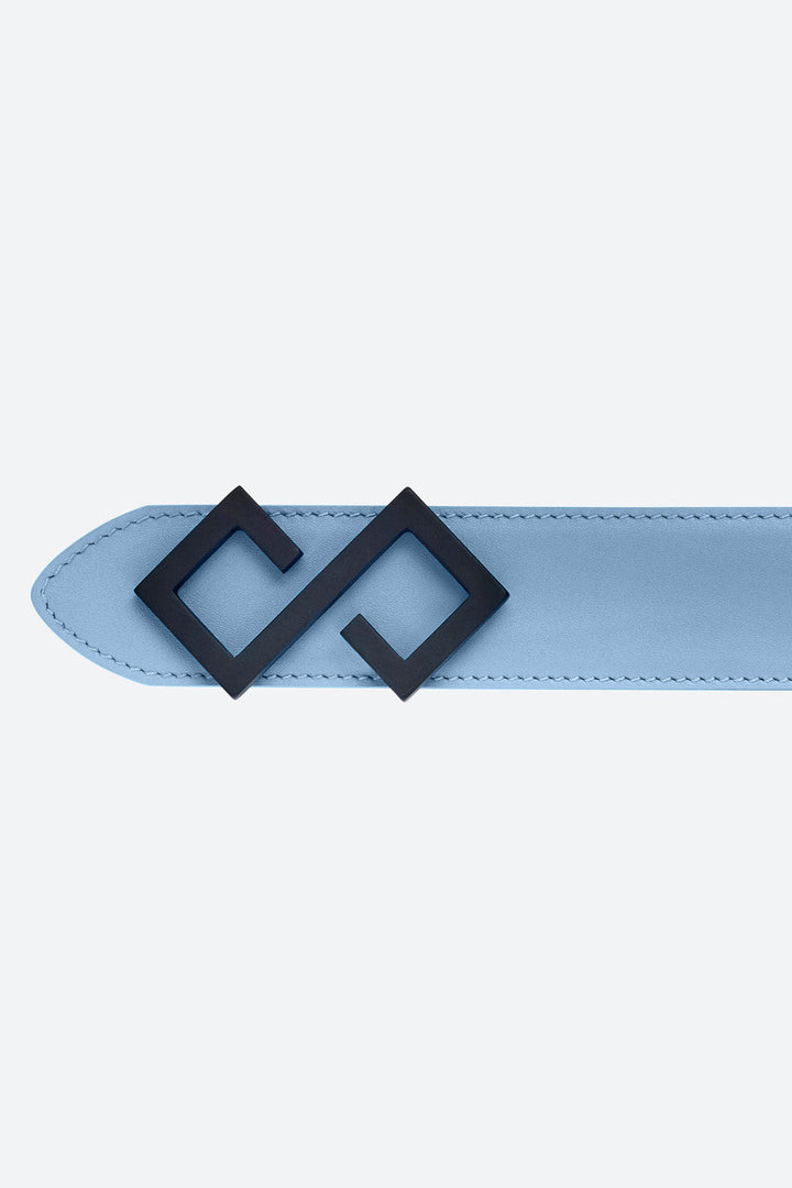 Women's Alvear Belt in Sky Blue, Matte Black Buckle