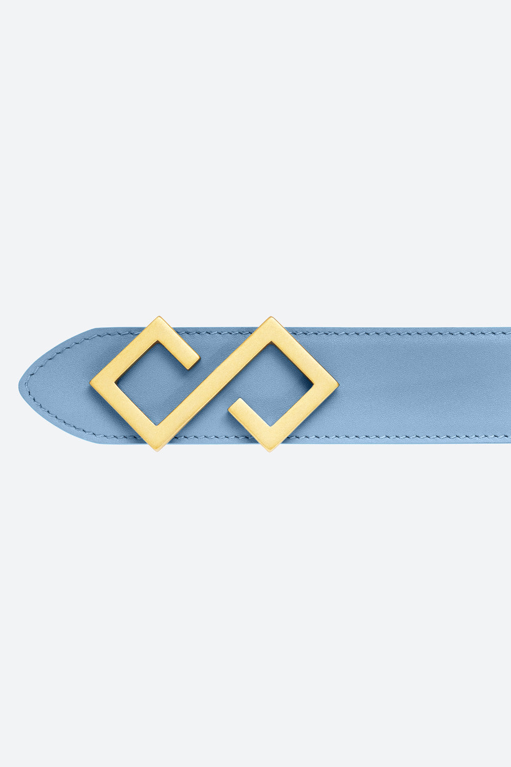 Men's Alvear Belt in Sky Blue, Gold-toned Buckle