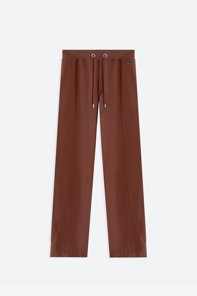 Brown pants with drawstring on a white background