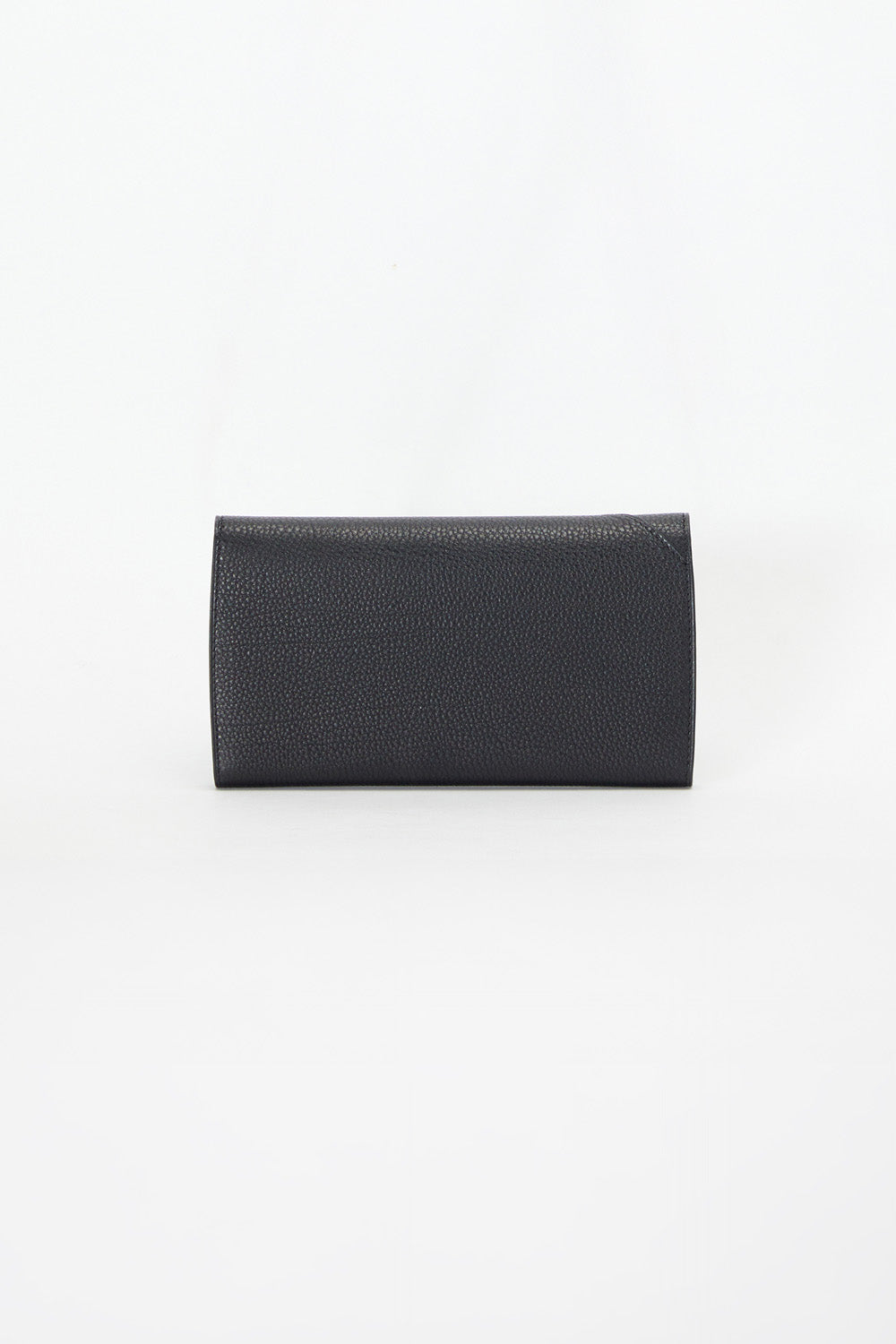 Black leather wallet on a white background