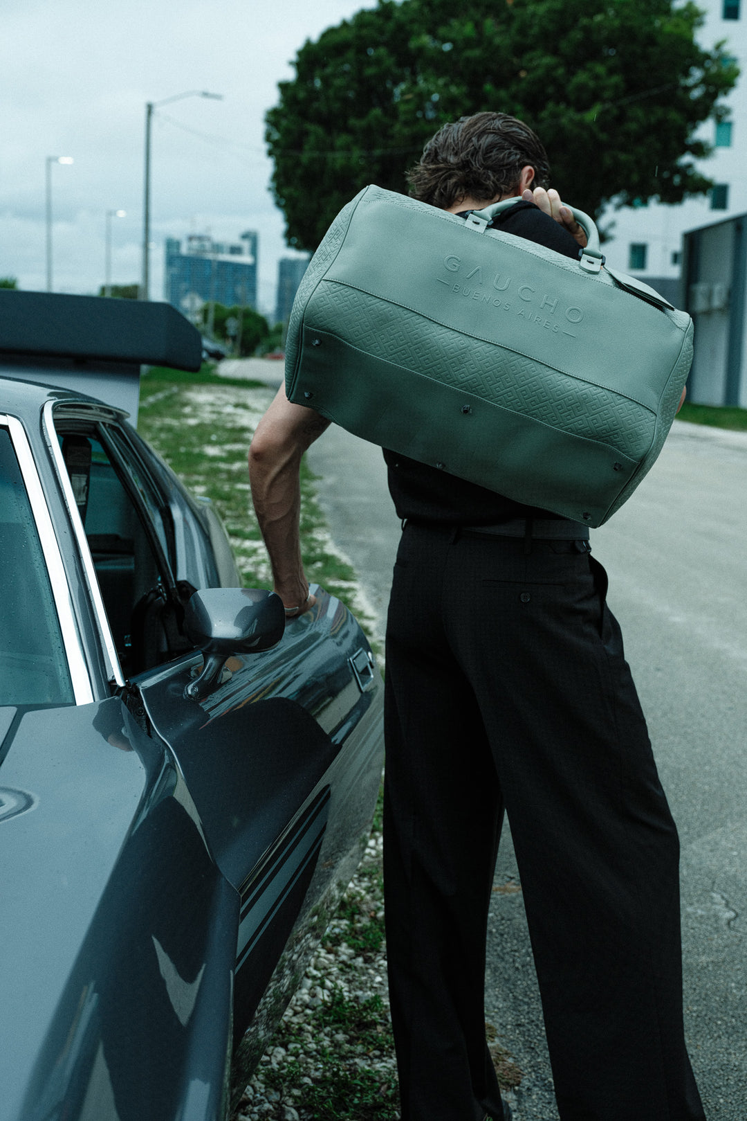 Weekender Bag in Eucalyptus Green