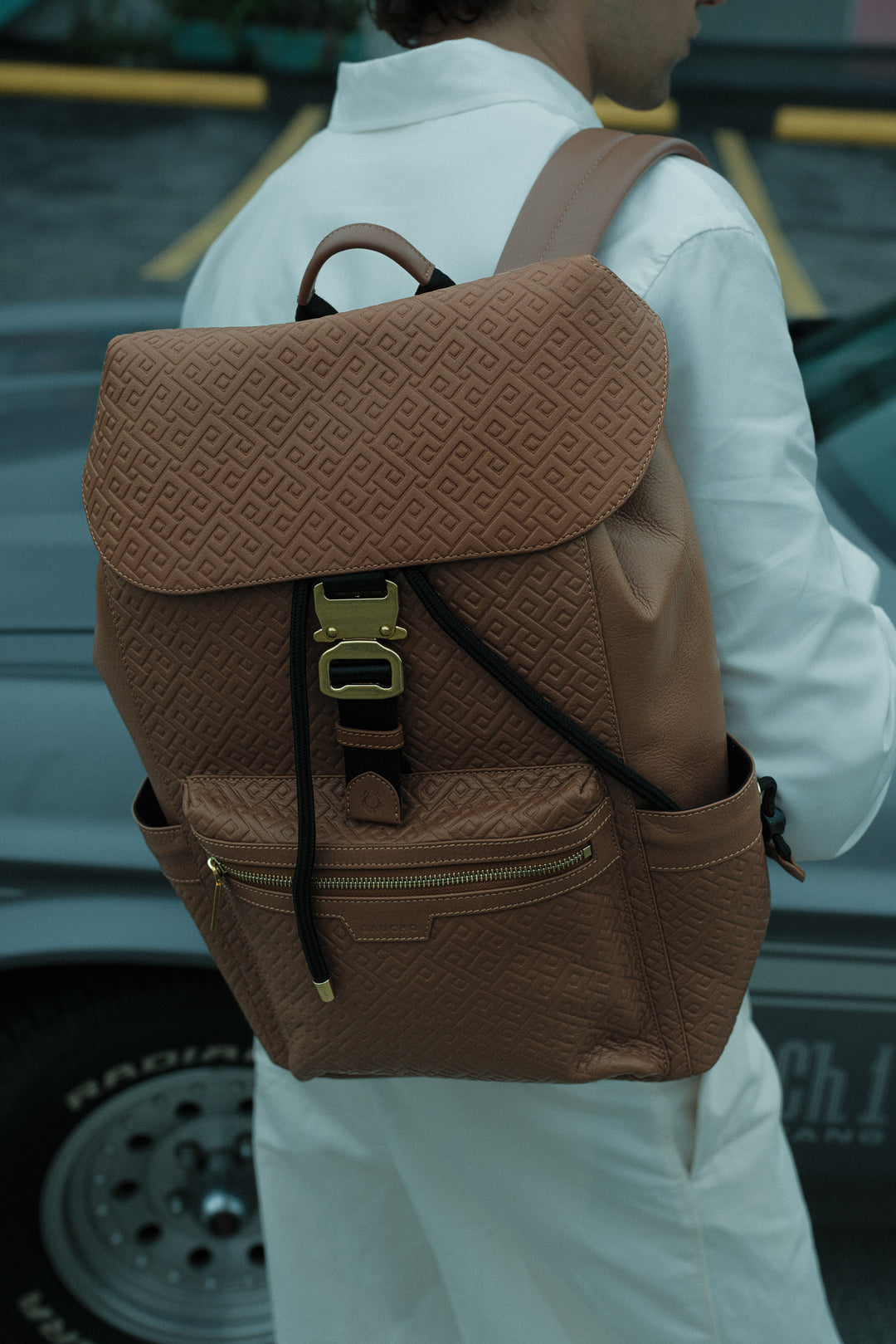 Backpack in Cognac