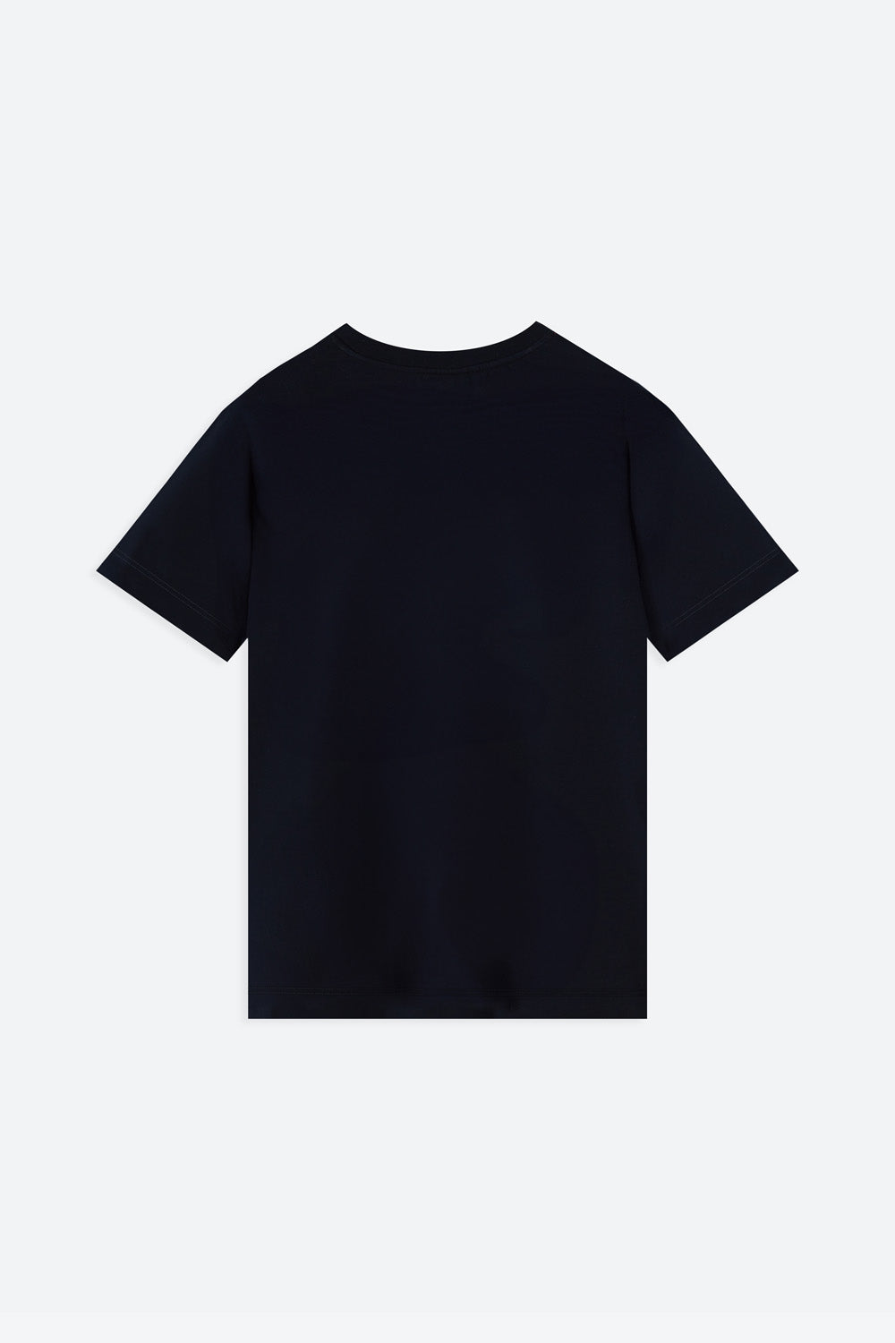 Black t-shirt on a white background