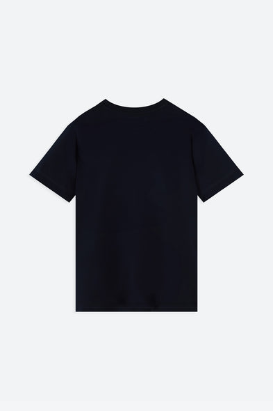 Black t-shirt on a white background