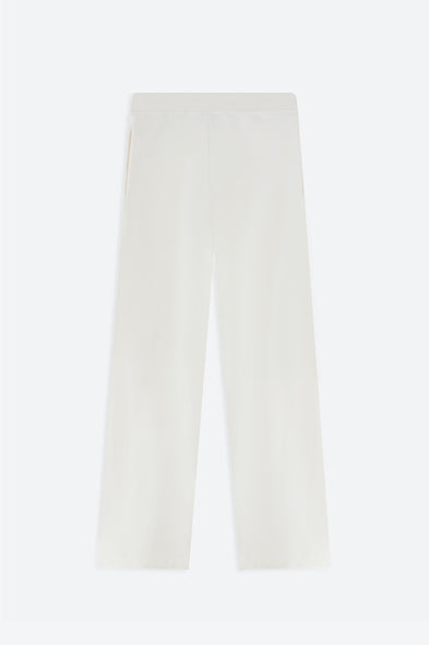 White pants on a light gray background
