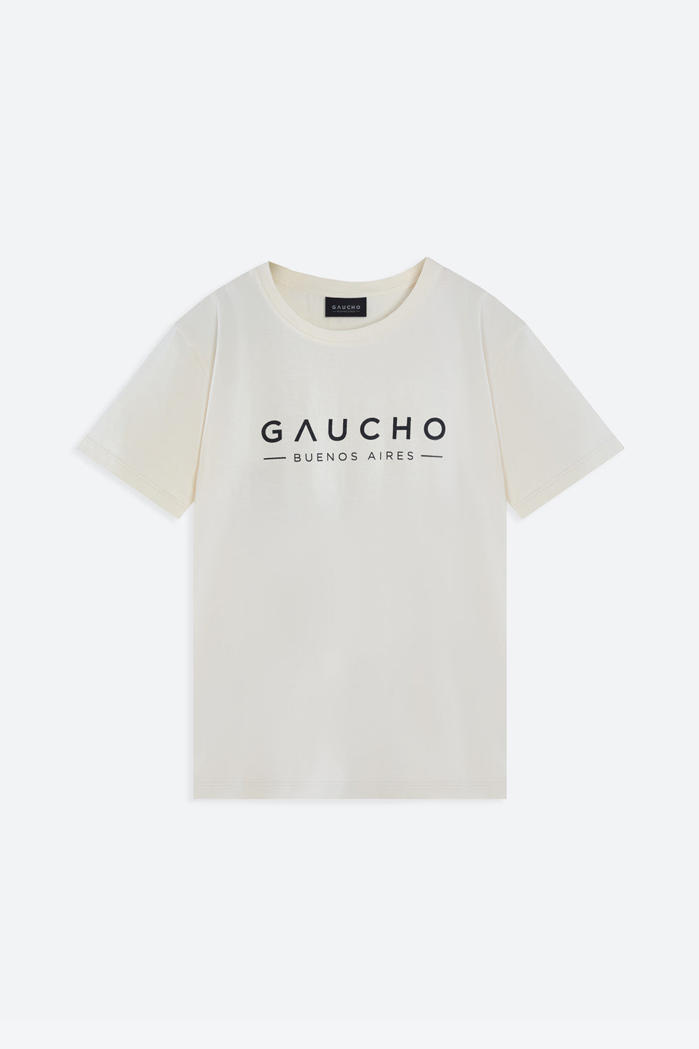 White t-shirt with 'Gaucho Buenos Aires' text on a white background