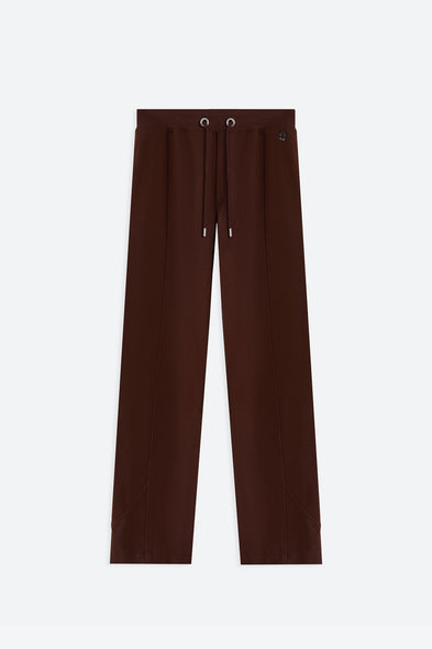 Brown pants with drawstring on a white background