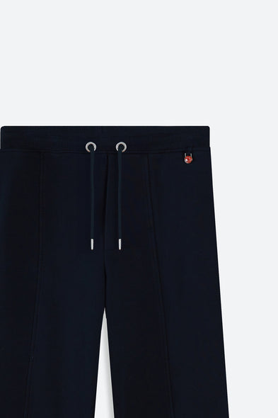 Black pants with drawstring on a white background