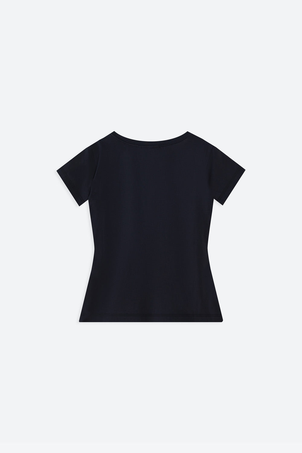 Black t-shirt on a white background