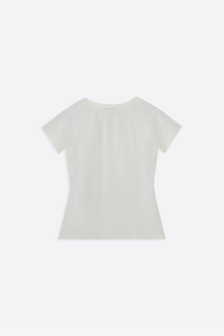 White t-shirt on a white background