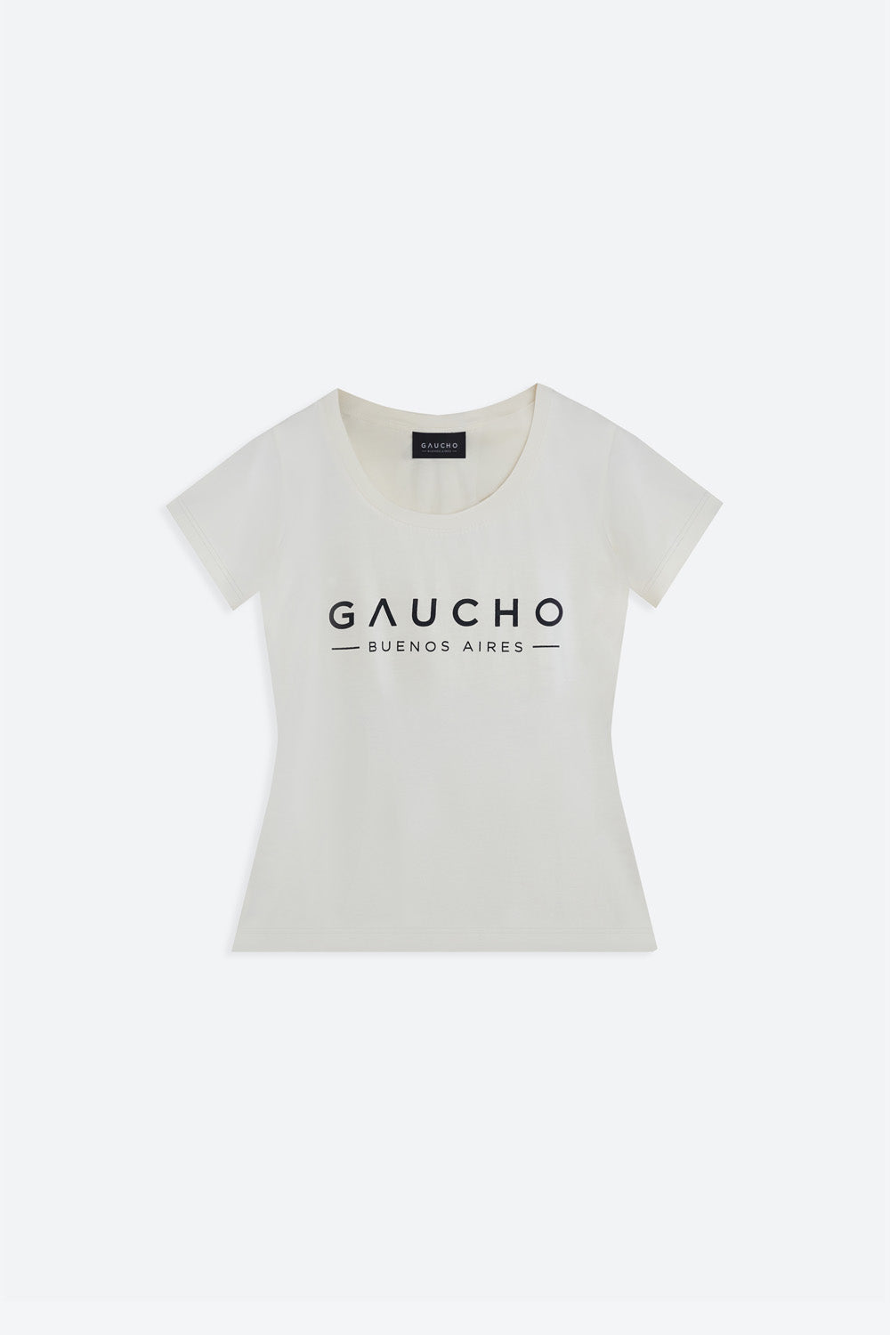 White t-shirt with 'Gaucho Buenos Aires' text on a white background