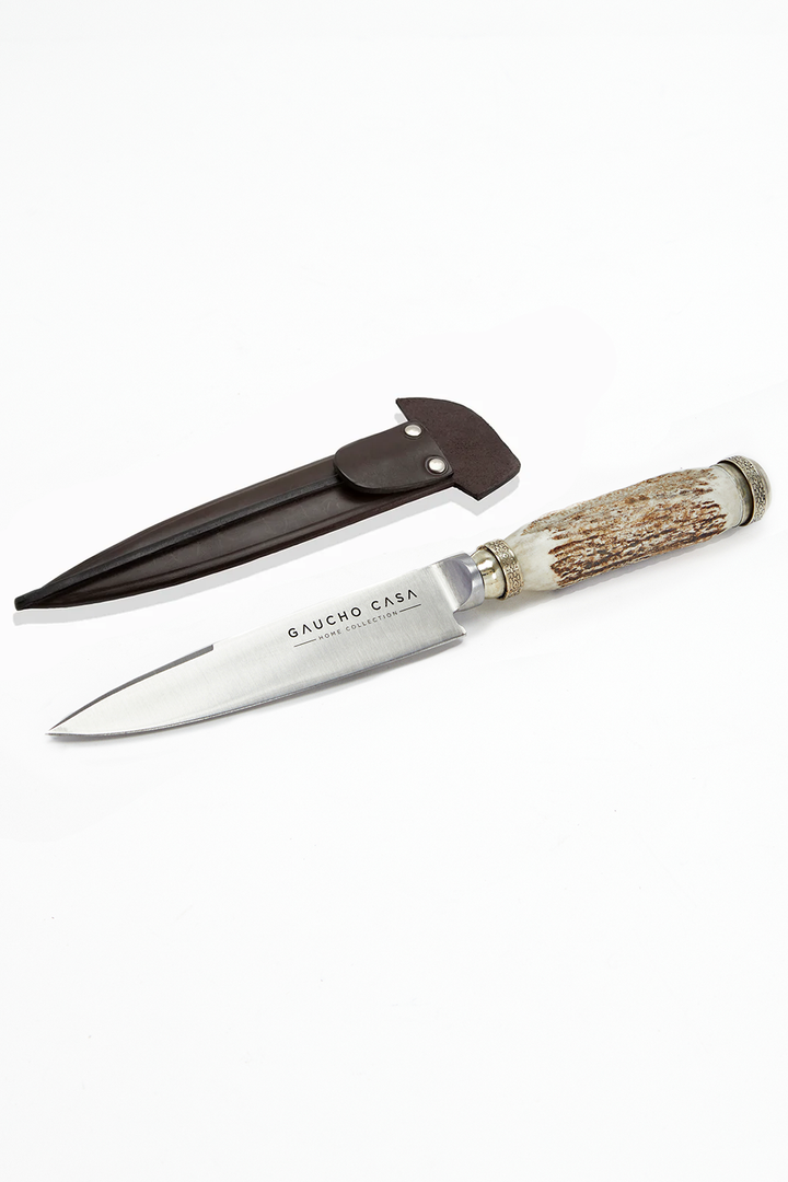 Tandil Asado Knife - Deer Horn & Nickel Silver Handle
