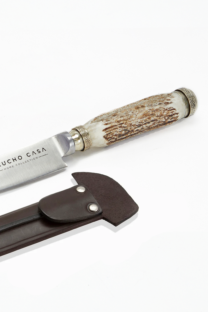 Tandil Asado Knife - Deer Horn & Nickel Silver Handle