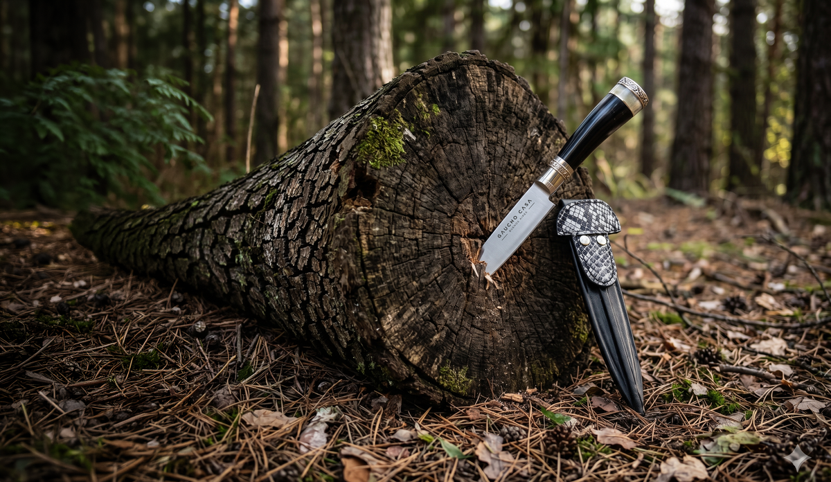 Cow Horn · Snakeskin Sheath