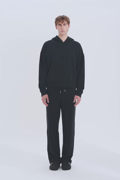 Suave Cotton Hoodie in Black