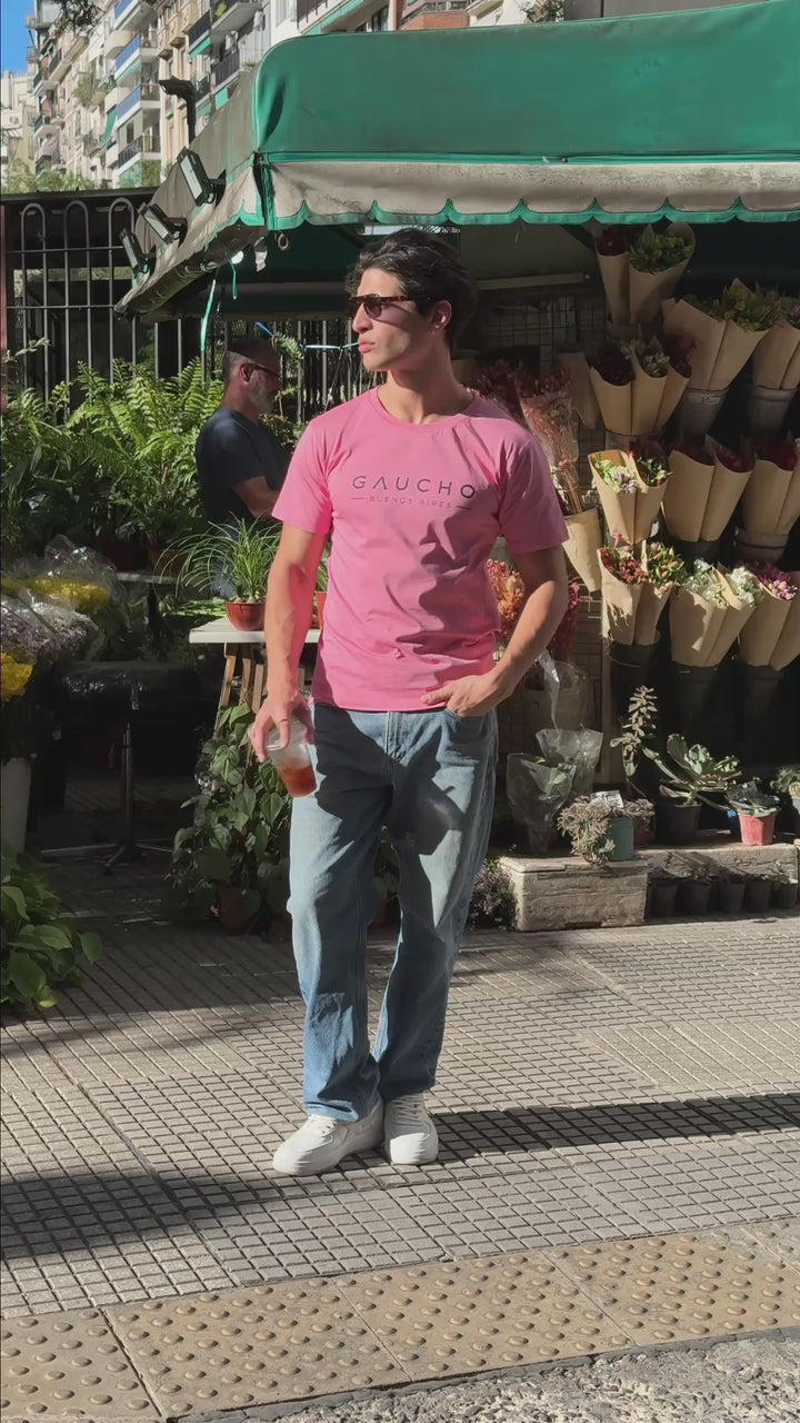 Men's Iconic Pima T-Shirt in Pink