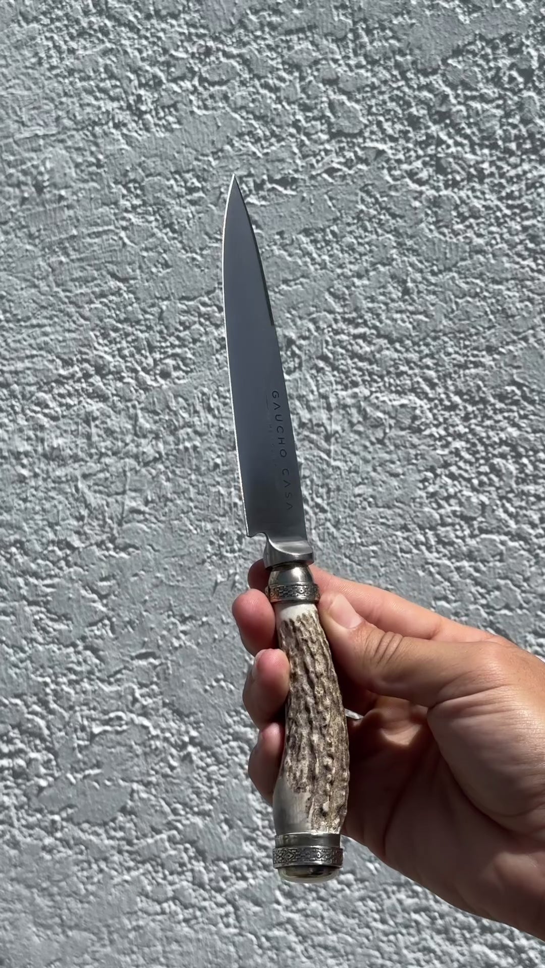 Tandil Asado Knife - Deer Horn & Nickel Silver Handle