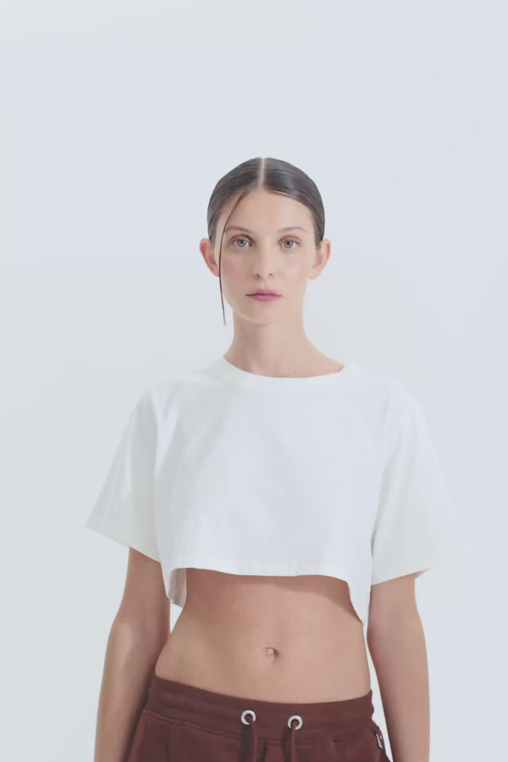 Women's Estancia Crop T-Shirt in White
