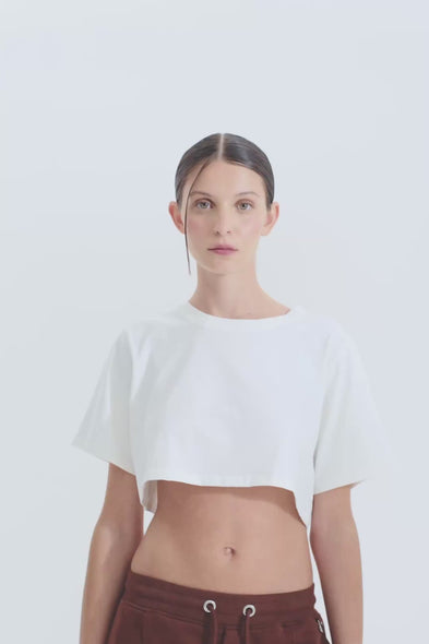 Women's Estancia Crop T-Shirt in White