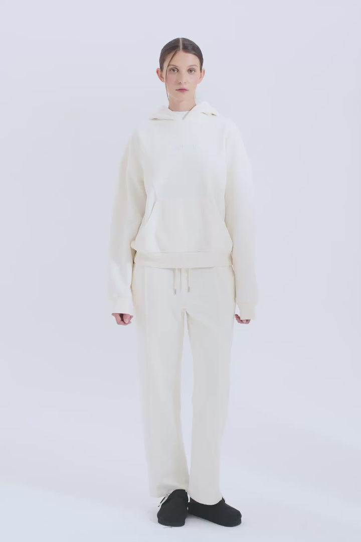 Suave Cotton Hoodie in Off-White