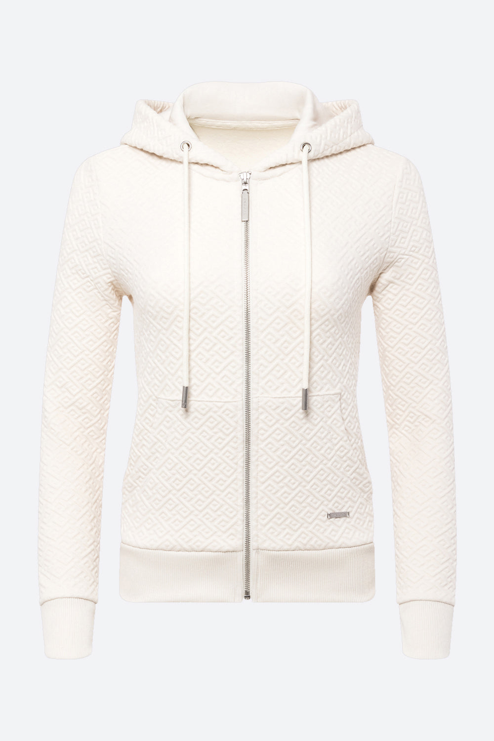 Women's Alsina Gaucho Pattern Zip Hoodie in Cream