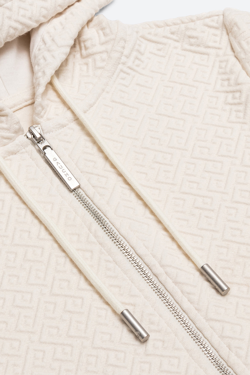 Women's Alsina Gaucho Pattern Zip Hoodie in CreamWomen's Alsina Gaucho Pattern Zip Hoodie in Cream