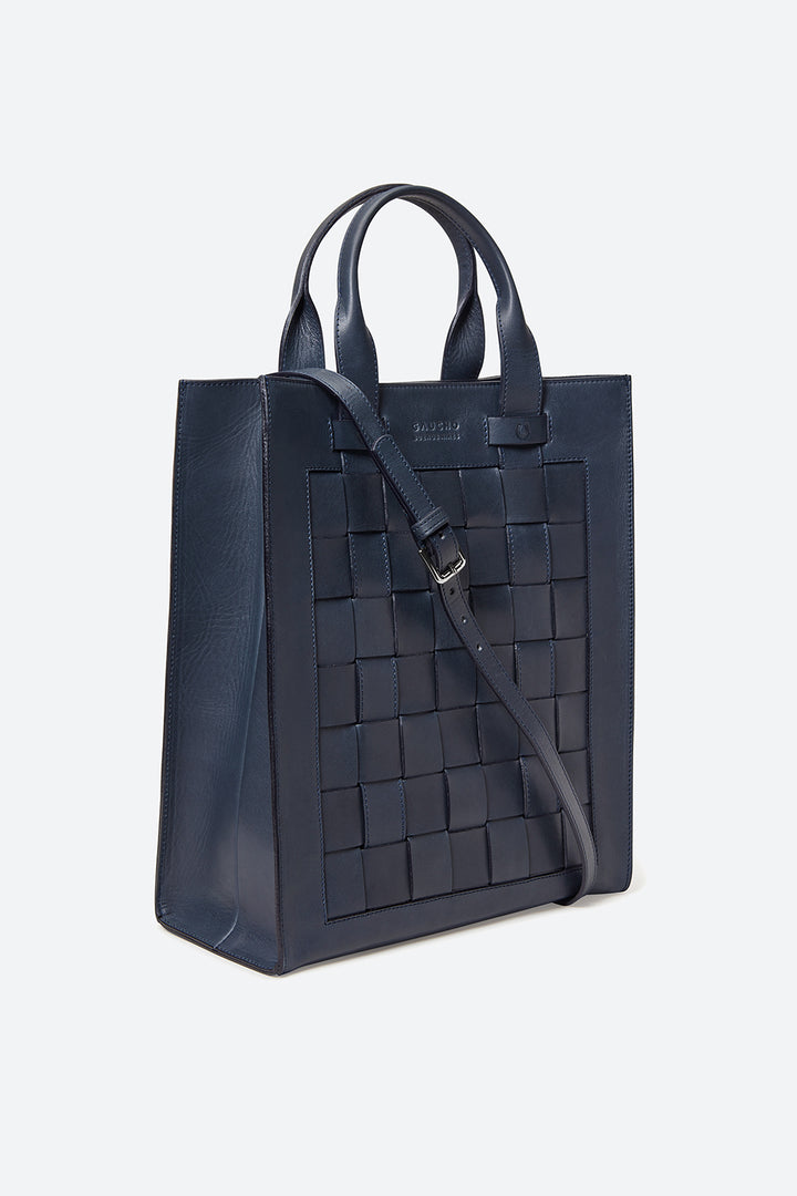 Esquel Hand-Braided Bag in Navy